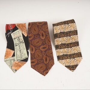 Lot of Three Silk Ties, Paul Stuart, Nicole Miller and‎ Robert Talbott​